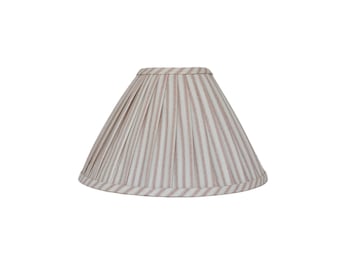 Lacefield  Pink Stripe Pleated Lampshade: Custom Sconce & Chandelier Shade