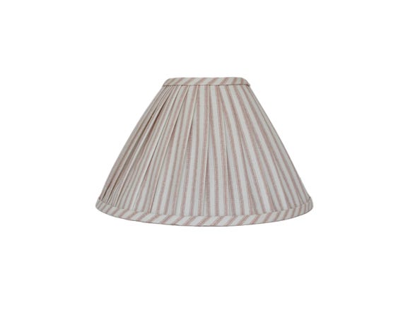Lacefield  Pink Stripe Pleated Lampshade: Custom Sconce & Chandelier Shade