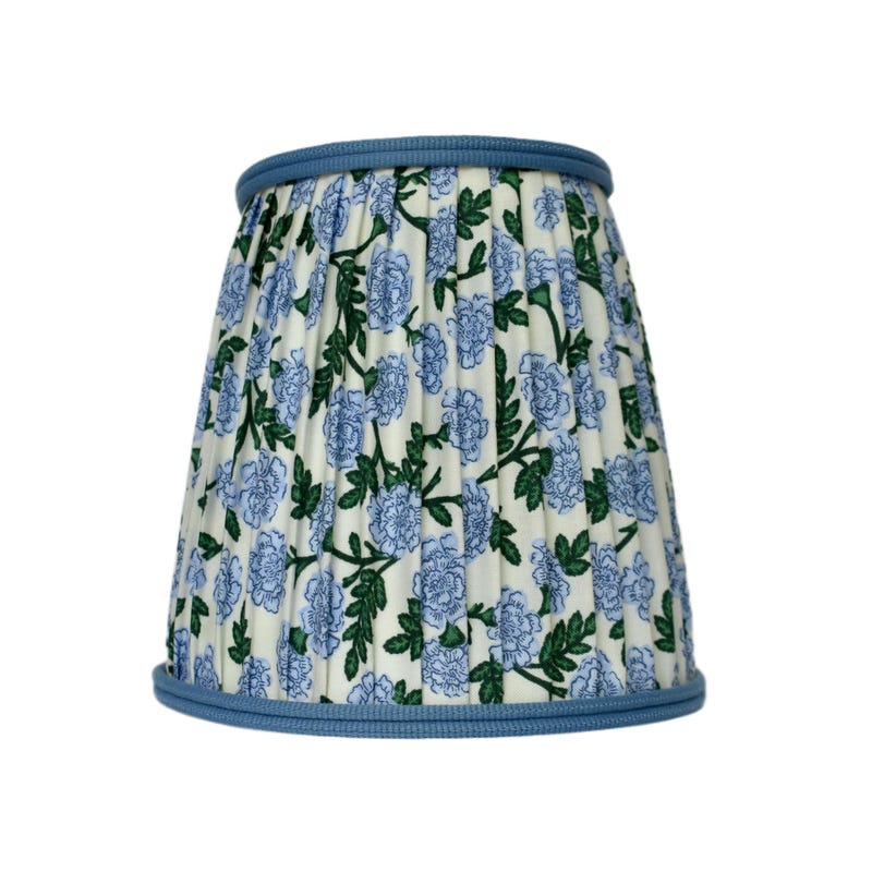 Lampshades Green and Blue Pleated - Etsy