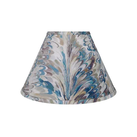 Taplow Print - Peacock/Gold Lampshade- sconce chandelier shade-Custom Made-To-Order- Lamp Shade- Multiple Sizes