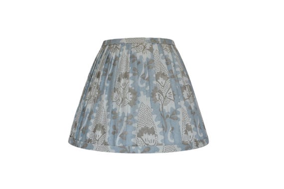 Cornwall Spa Blue Pleated  Lampshade -Sconce Chandelier Shades