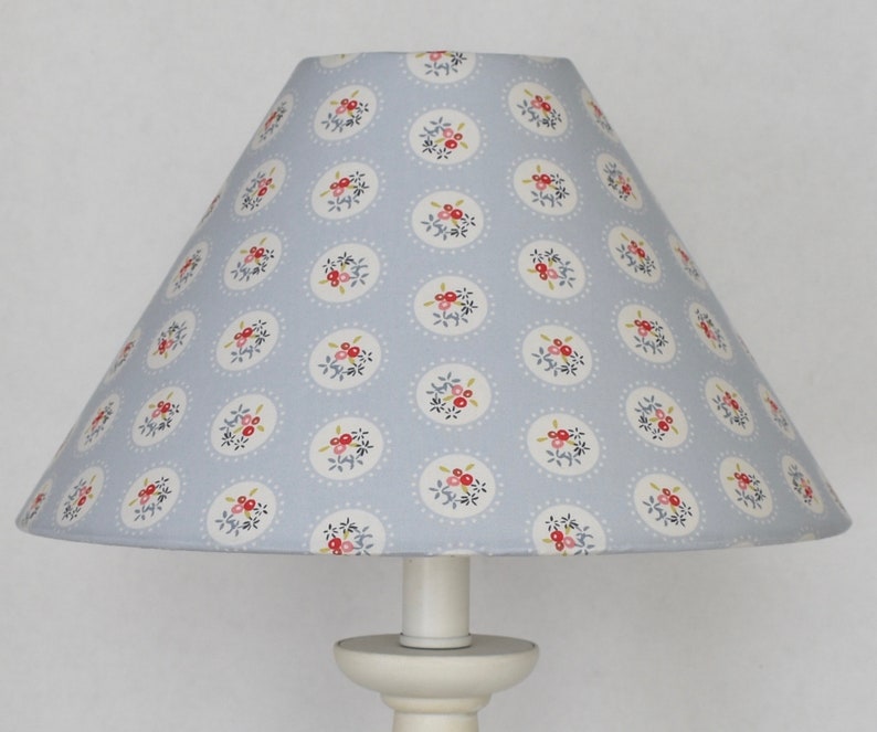 Blue Pink Fl Lamp Shade Kids Room Nursery Image 0