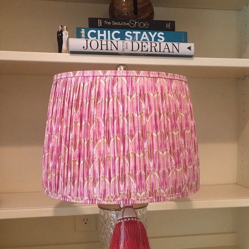 Pleated LampshadeRose Ikat Lamp ShadeBlue Floral Pleated Etsy