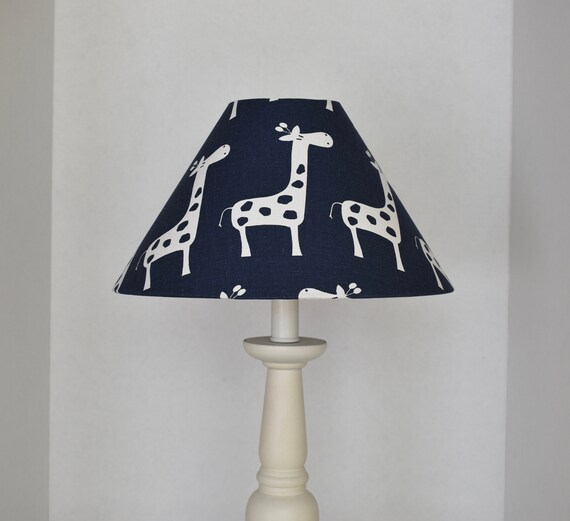 Navy Giraffe Lampshade Baby Boy Nursery Decor Premier Navy Giraffe Lampshade Baby Boy Nursery