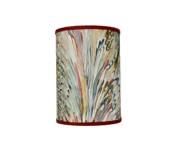 Taplow Print-Juniper/Petal Lampshade With Your Choice of Trim Color- Made-To-Order-Lamp Shade-Multiple Sizes-Lots of Trim Color Choices