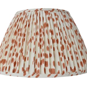 Tangerine  Les Touches -Pleated Lampshade- Lamp Shade-Floral Pleated sconce chandelier shade -Custom Made-To-Order-Gathered Lamp Shade
