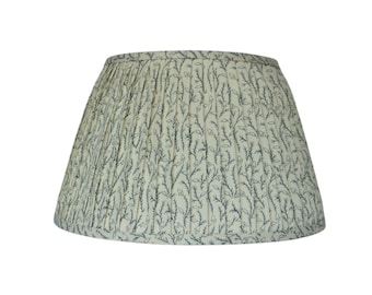 Sold Individually-Fern Vine Pleated Lampshade – Antique Blue Chelsea Textile
