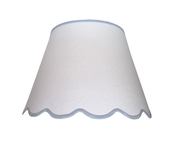 White scalloped sale lamp shade