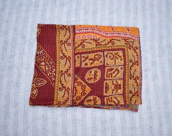 Handmade Kantha Quilt, Kantha Bedspread, Indian Kantha Throw, Indian Cotton Kantha Quilts,100% cotton reversible throw kantha blanket kk-131