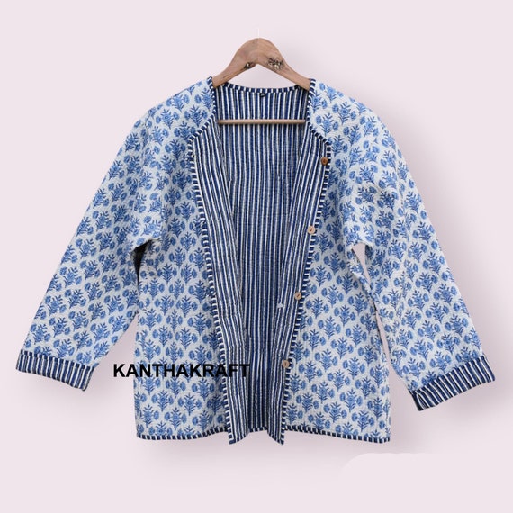 インドのハンドメイドパッチワークヴィンテージキルティングジャケット  