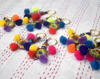 Key Chain Boho Pom Pom Nappa Portachiavi Fascino Del Sacchetto Borse Accessori Borsa Pendant