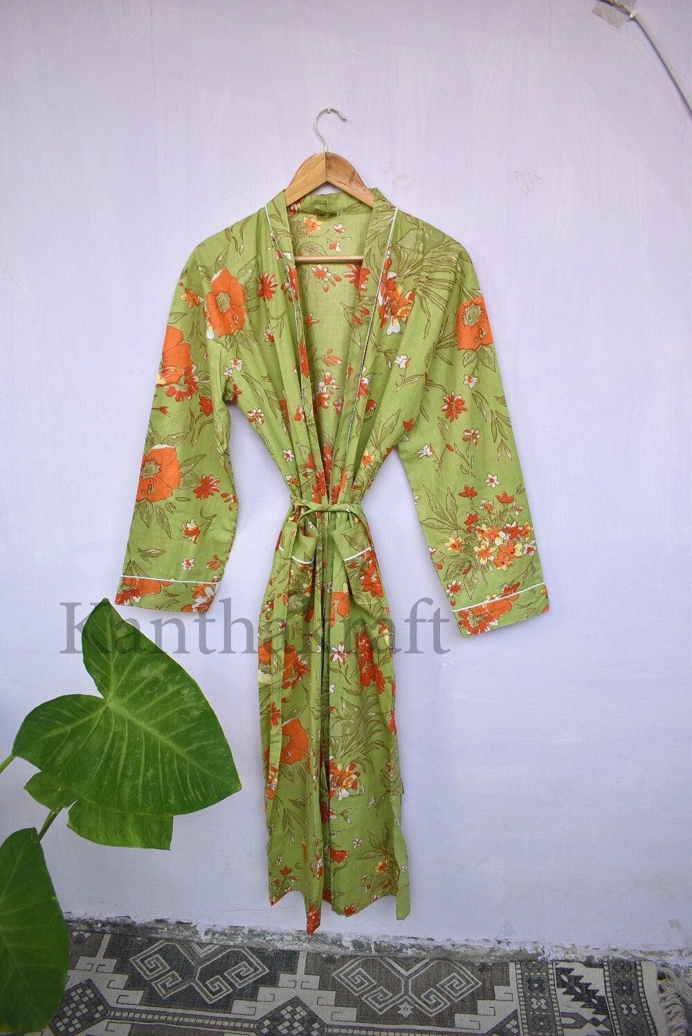 100 Cotton kimono Robesindian Cotton Kimono long Boho Etsy