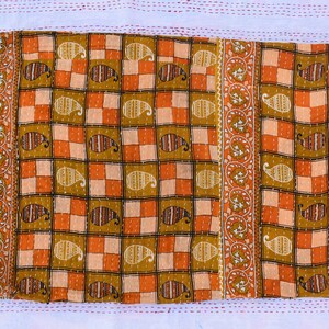 Handmade Kantha Quilt, Kantha Bedspread, Indian Kantha Throw, Indian Cotton Kantha Quilts, 100% cotton reversible throw kantha blanket kk-70