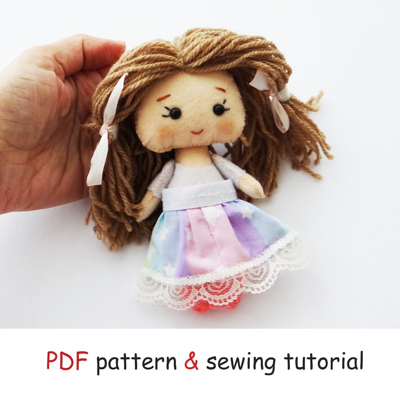 Felt Doll Pattern Etsy Felt Doll Pattern Etsy