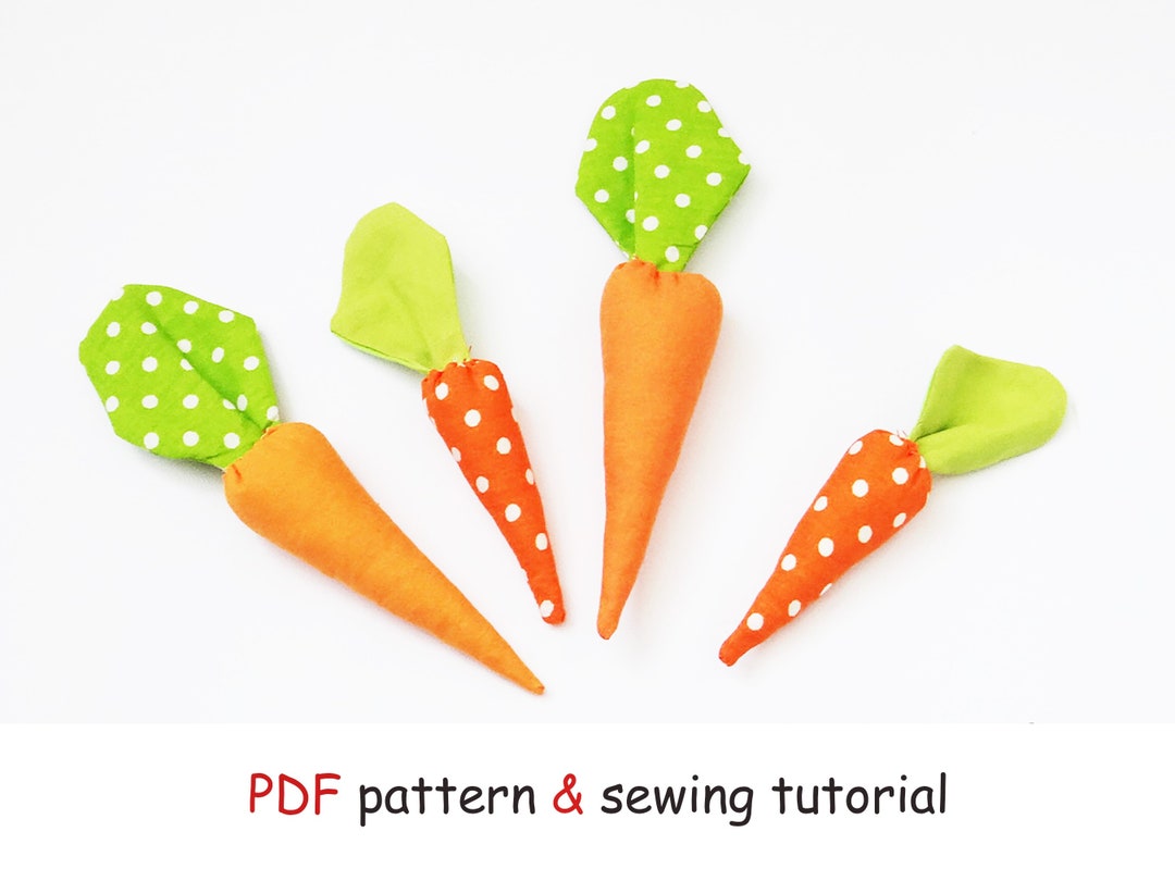 DIY Ester Easy Fabric Carrot Sewing Pdf Template With Tutorial, Easter DIY Ester Easy Fabric Carrot Sewing Pdf Template With Tutorial, Easter