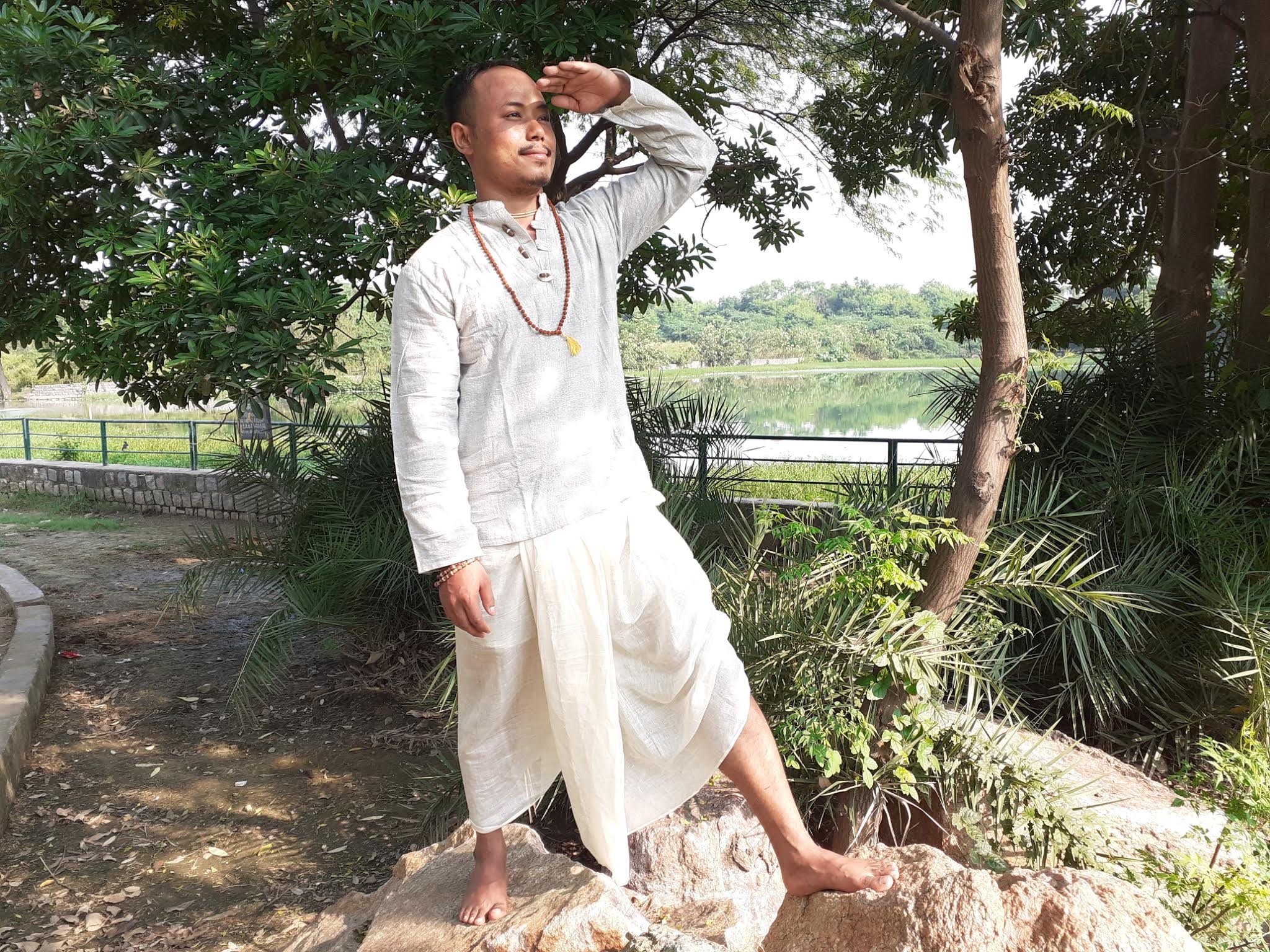 Fairtrade Unisex YOGI Mens Organic Khadi Cotton Yoga Meditation