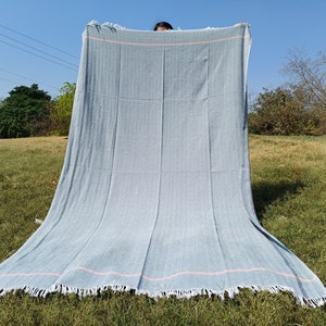 Iyengar Yoga Blanket 100 % Cotton- yoga blanket, Pune blanket, yoga blanket white, yoga blanket thick, yoga blanket for restorative yoga