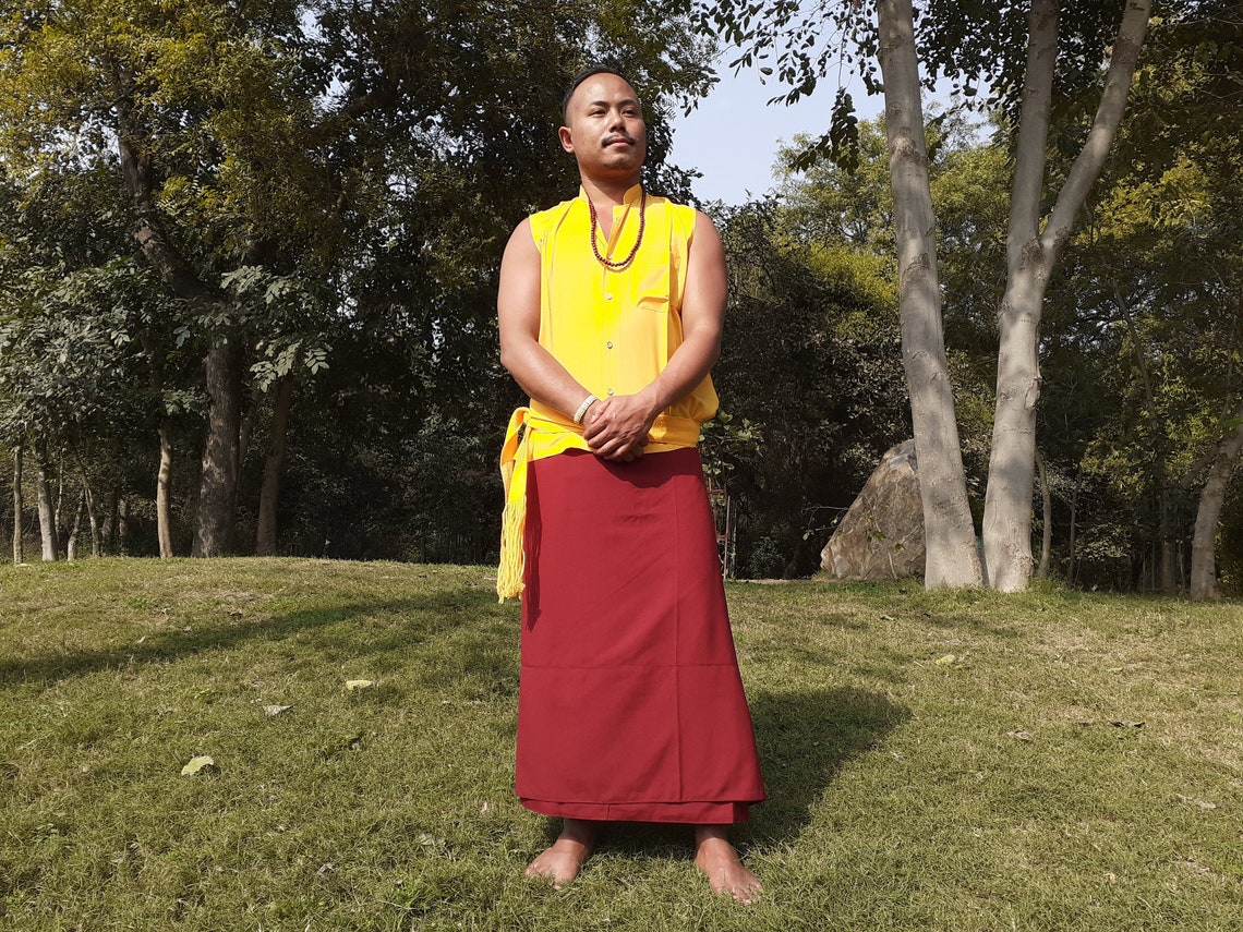 Tibetan Buddhist Monk Skirt- Shamthap,monk Lower Robe,monastry Style ...