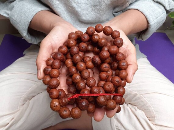 14mm Large Old Phoenix One Eye Bodhi Seeds Mala aged Buddhist