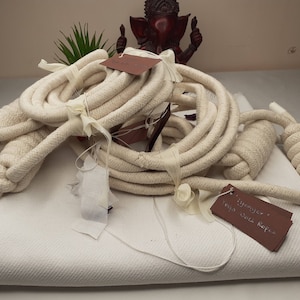 Iyengar Yoga White khadi Cotton Blanket With Iyenger Wall Ropes,Pune Yoga Blanket,Blanket for restorative yoga,Thick Cotton Meditation Shawl