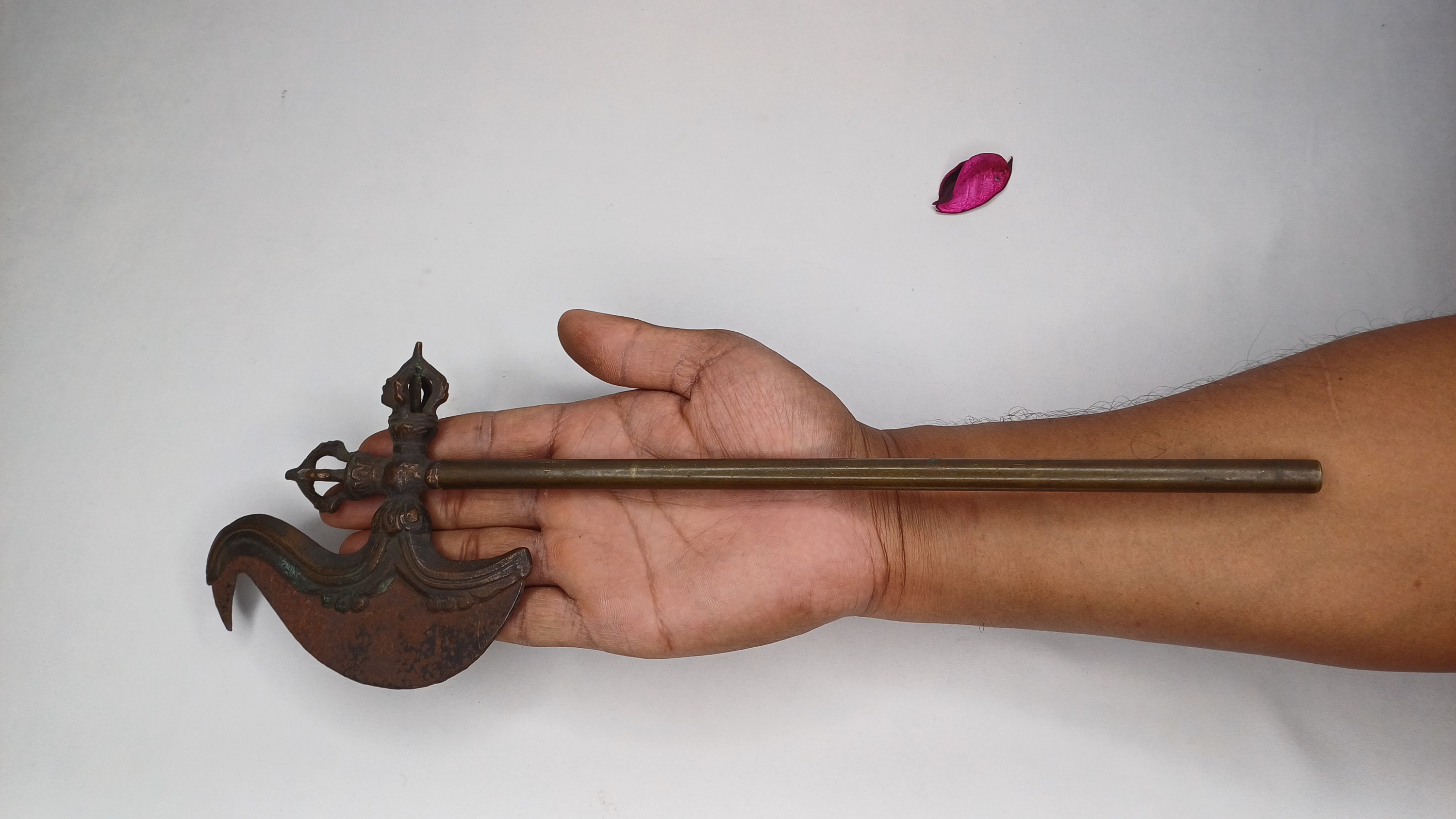 Antique Rare Authentic Buddhist Ritual Wand Khatvanga Axe With Vajra ...