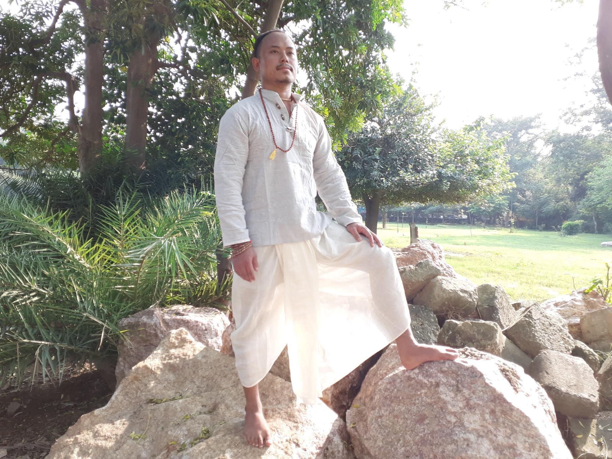 Fairtrade Unisex YOGI Mens Organic Khadi Cotton Yoga Meditation