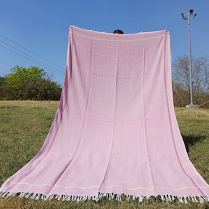 100 % Cotton Premium Handwoven Thick Iyengar Yoga Blanket,Mediation blanket,Organic Pune blanket,Blanket for Restorative Yoga,Khadi Throw