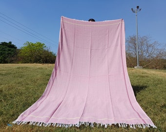 100 % Cotton Premium Handwoven Thick Iyengar Yoga Blanket,Mediation blanket,Organic Pune blanket,Blanket for Restorative Yoga,Khadi Throw