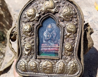 アンティーク AMITABHA BUDH チベット ガウ 神社、ポケット チベット
