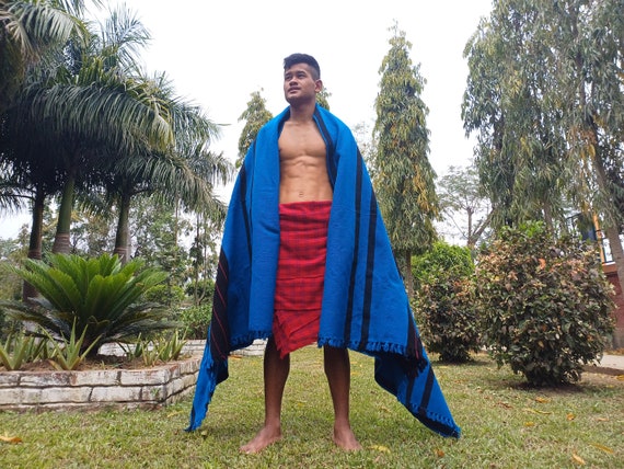 Handwoven Naga Tribes Traditional Blanket,native Indians Shawl