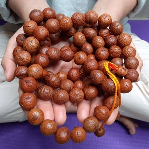 12 mm 108 Naturally Dark Phoenix One Eye Bodhi Seeds Mala, Buddhist beads,Tibetan Bodhi Beads,Nepal Prayer Mala,Nepali Bodhi Seed, Japa Mala