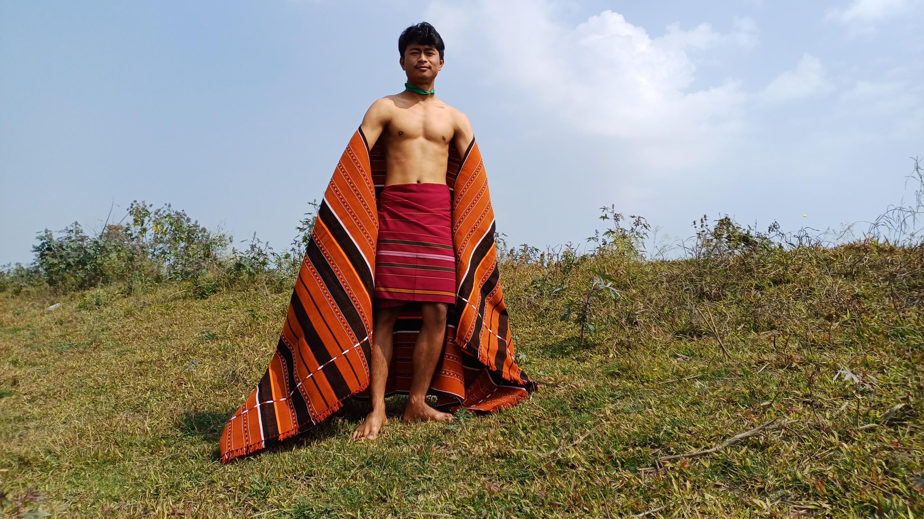 Buy Large Thick Handwoven Black/copper Naga Tribe Traditional