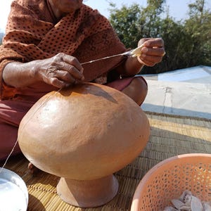 TANTRIK X-Large Traditional Handwoven Tibetan Buddhist Pure Raw Eri Silk Meditation Shawl,Buddhist Silk Zen,Ngakpa Tantrik Meditation Wrap image 9