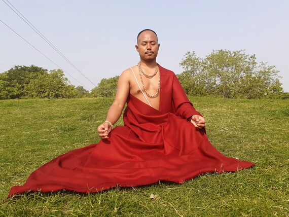 Large Meditation Shawls and Yoga for Yoga-Maroon Blanket