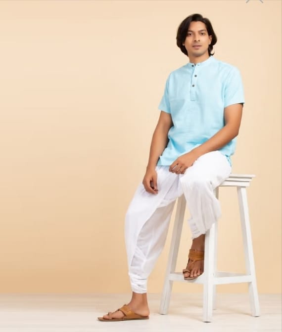 White Handwoven Cotton Khadi Pants Design by Saniya Rao at Pernia's Pop Up  Shop 2024