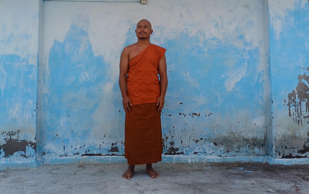 Dharmic Robe Four Piece Tailored Organic Cotton Authentic Theraveda Buddhist Monk ...