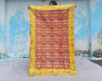 Mantel de altar/santuario tibetano de brocado de seda Ashtamangala Budha, hecho a mano, multicolor, camino de mesa budista zen tibetano.