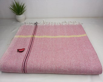 100 % Cotton Premium Handwoven Thick Iyengar Yoga Blanket,Mediation blanket,Organic Pune blanket,Blanket for Restorative Yoga