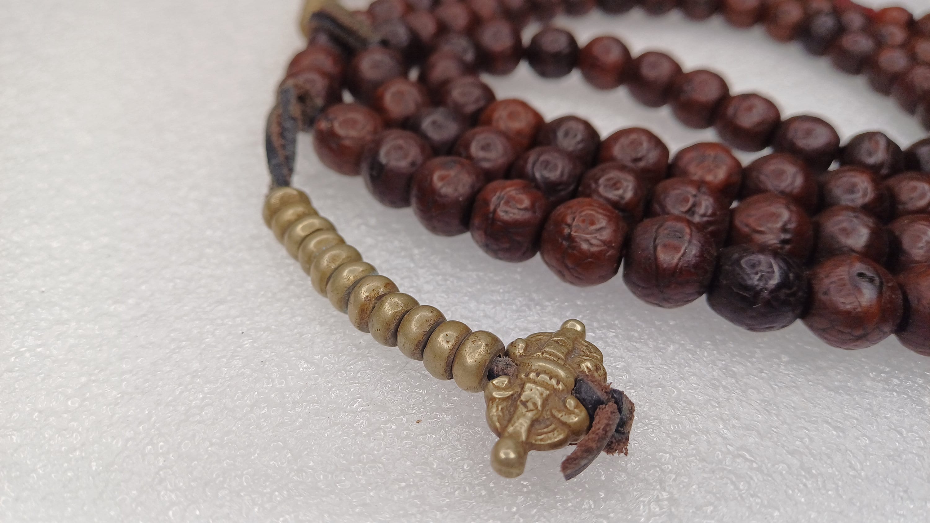 108 アンティーク ダーク フェニックス 片目菩提樹の種子 数珠、仏教