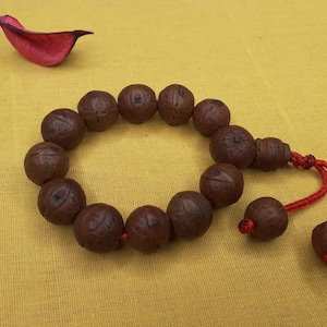 Bodhi Seeds Wrist Mala, Buddhist beads ,Tibetan Bodhi Beads,Nepal Prayer Mala,Meditation Beads,Monk bracelet,Spiritual Tools