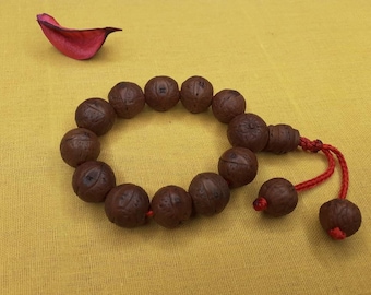 Bodhi Seeds Wrist Mala, Buddhist beads ,Tibetan Bodhi Beads,Nepal Prayer Mala,Meditation Beads,Monk bracelet,Spiritual Tools