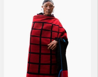 Native Indians Handwoven Blanket,Naga Tribes Traditional Blanket,Ethnic Sofa Throwl,Tribal Cloth Wall Art,Tribal Home Decor,Earthy Clothing