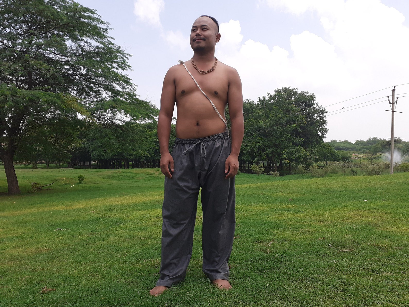 YOGI Mens Cotton Yoga Pants Natural Plant Dyed Pockets Yogi Etsy