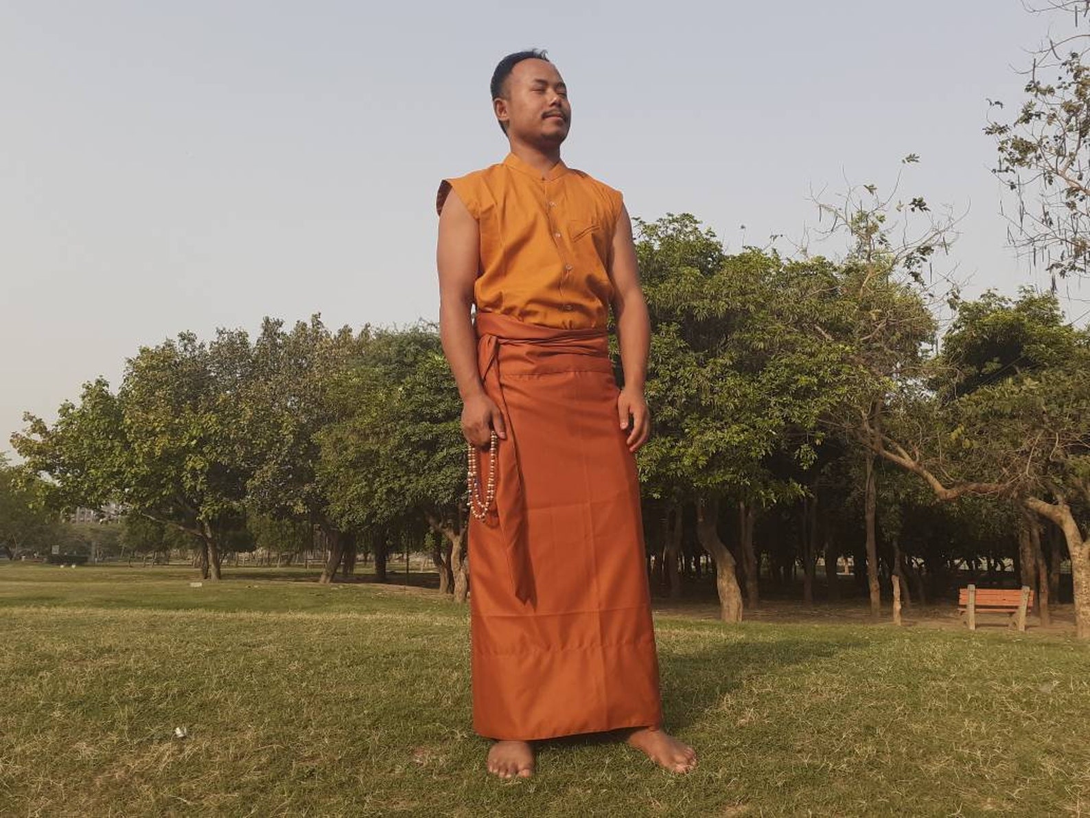 Layman Buddhist Meditation Robetibetan Buddhist Robe Set Etsy