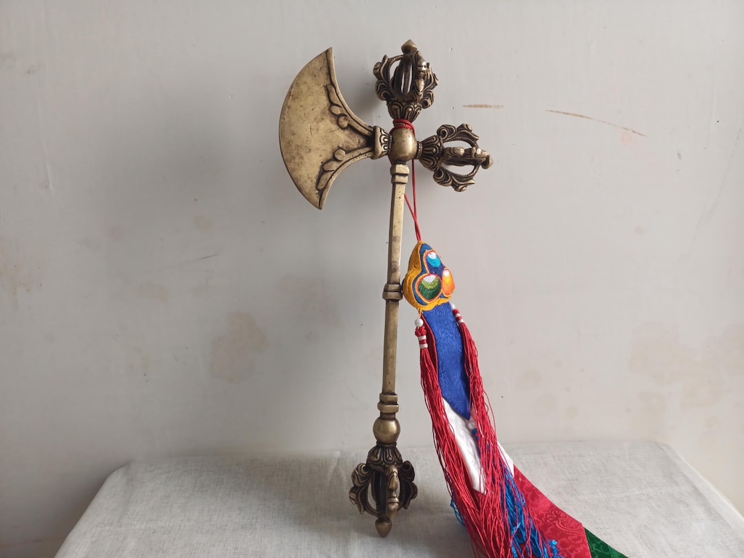 Antique Rare Authentic Handmade Tibetan Buddhist Ritual Brass Prashu ...