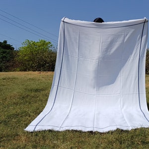Iyengar Yoga Blanket 100 % Cotton- yoga blanket, Pune blanket, yoga blanket white, yoga blanket thick, yoga blanket for restorative yoga