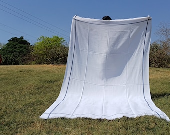 Iyengar Yoga Blanket 100 % Cotton- yoga blanket, Pune blanket, yoga blanket white, yoga blanket thick, yoga blanket for restorative yoga