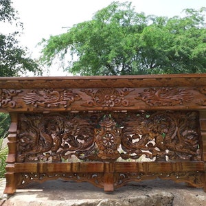 Handcarved Dragon Foldable Wooden Tibetan Buddhist Altar, Buddhist Prayer table,Tibetan Alter Table,Zen Shrine Table, Meditation Altar Table