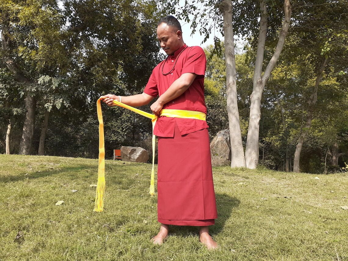 Tibetan Buddhist Monk Skirt- Shamthap,monk Lower Robe,monastry Style ...