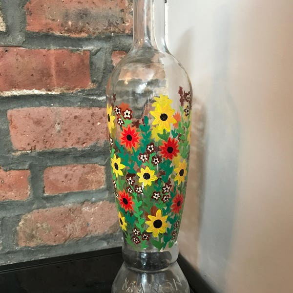 Painted Wine Bottle Etsy